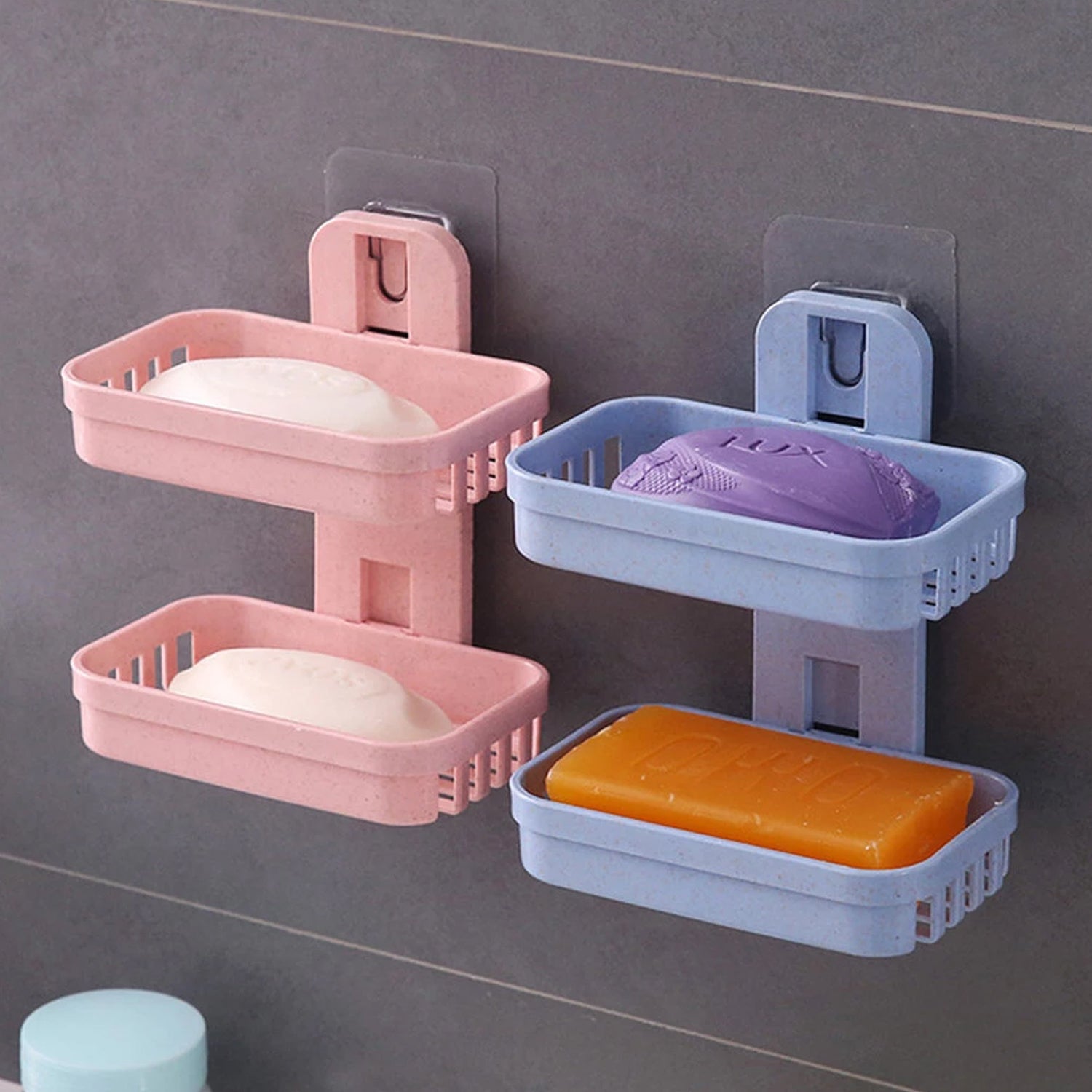4762 Plastic Double Layer - Soap Stand, Holder, Wall Soap Box Sturdy Vacuum Dispenser Tray 4762 Plastic Double Layer - Soap Stand, Holder, Wall Soap Box Sturdy Vacuum Dispenser Tray